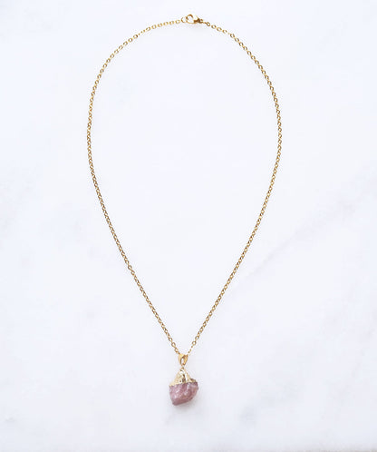 Aardbei Quartz Ketting voor Liefde & Blijschap
