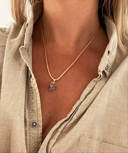 Aardbei Quartz Ketting voor Liefde & Blijschap